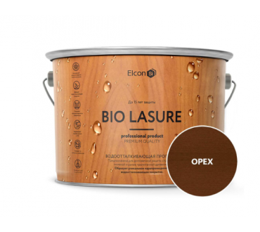 Пропитка для дерева водоотталкивающая Elcon Bio Lasure, орех, 9л